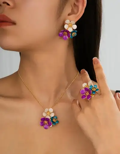 Pretty Floral Jewelry Set, View more