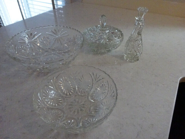 Early American Pressed Glass EAPG by Anchor Hocking 1960s in Kitchen & Dining Wares in St. Albert