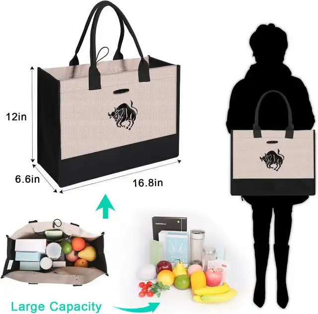 Ladies Taurus Zodiac Canvas Tote Bag  by ARICSEN in Women's - Bags & Wallets in City of Montréal - Image 8