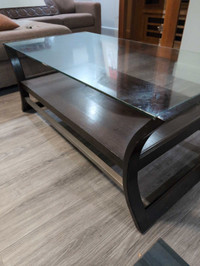 Glass top coffee table for sale