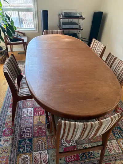 retro mid 70s Danish teak dining set, View more