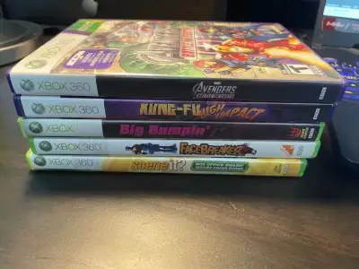 Xbox 360 - Lot de jeux vidéo d'arcade/kinect, View more