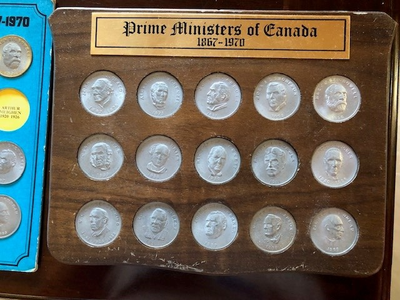 Prime Ministers of Canada coins, from 1970's Shell Gas stations, View more