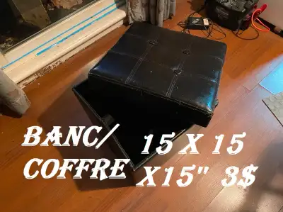 Banc coffre + chaise de bureau, View more