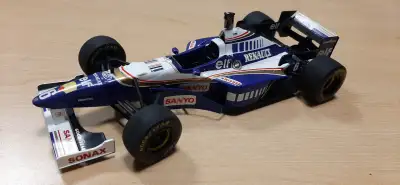 Diecast Williams FW18 #6 J. Villeneuve 1996 Onyx 1/18 #6008 Pas de boîte Décalques abimés Plusieurs...