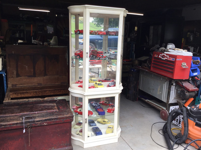 White Wooden Curio Cabinet $200 in Hutches & Display Cabinets in Trenton