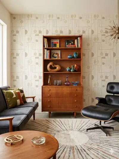 Danish Teak MCM Bookcase Cabinet / Hutch, View more