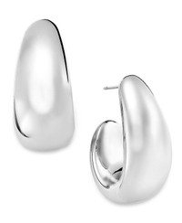 Vente Sterling Silver Earrings, Small J Shape Earrings