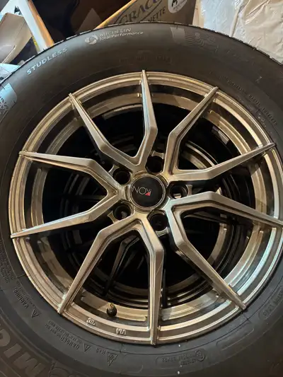 Selling a set of literally brand new Michelin X-Ice Snow SUV tires, size 235/65R17 108T, mounted on...