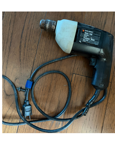 CLASSIC Black & Decker Corded Drill with Key on Cord to Tighten, View more