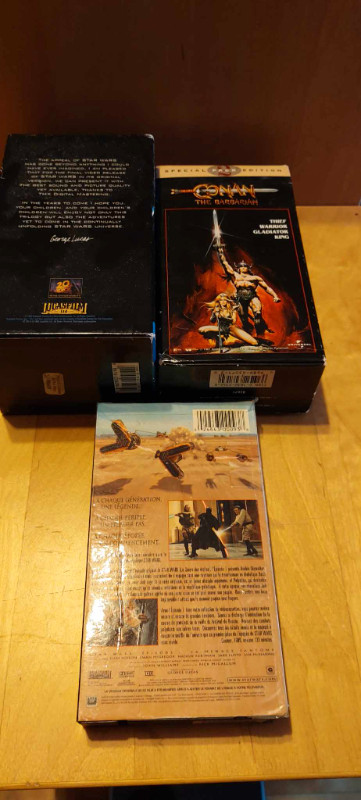 VHS- Conan box, Star Wars trilogy box and Phantom Menace vhs lot dans CD, DVD et Blu-ray  à Ouest de l’Île - Image 3