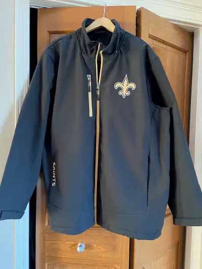MENS SIZE XXL LIGHT WEIGHT WINTER/SPRING JACKET NFL SAINTS, View more