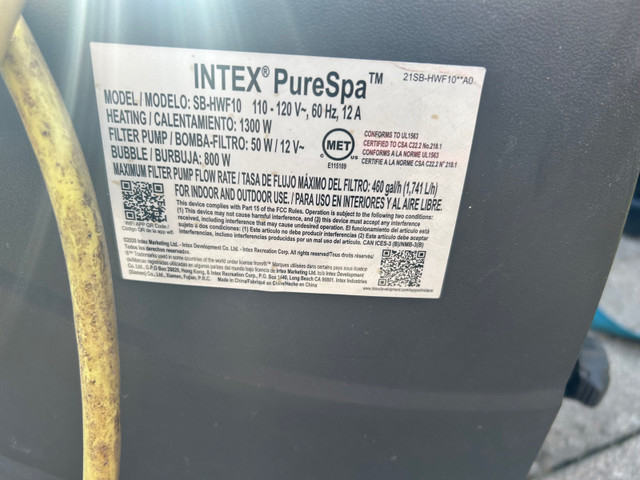 Intex 6 person spa pump in Hot Tubs & Pools in City of Toronto