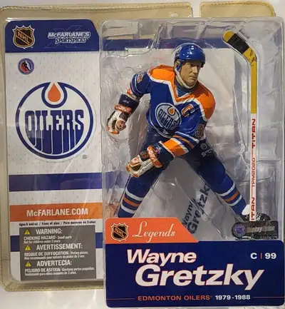 Wayne Gretzky McFarlane 6" Figurine Series: Legends Series 1 Year: 2004 Version - Oilers - Blue Jers...