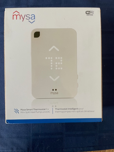 Mysa Thermostat for mini-split heat pumps or AC. Sells for approximately $150 -WiFi controlled smart...