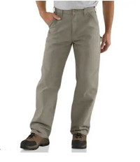 New Carhartt Men's Washed Duck Work Dungaree Pant, Desert 46x30