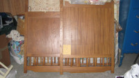 WOOD  vintage CRIB -BROWN. --EXCELLENT CONDITION-WITH MATTRESS