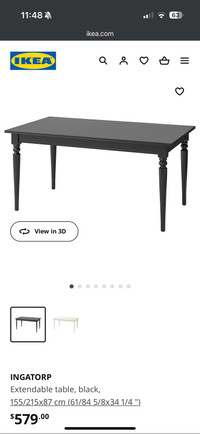 IKEA INGATORP Extendable Dining Table - Reduced -