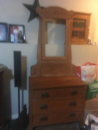 Antique Dresser and side Table
