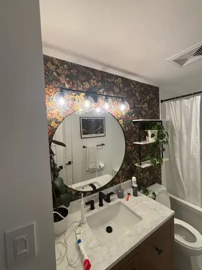 Wallpaper and Custom trim walls , View more