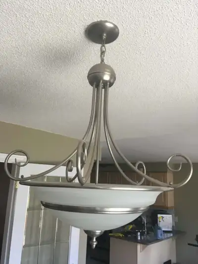hanging ceiling light/chandelier frosted, View more