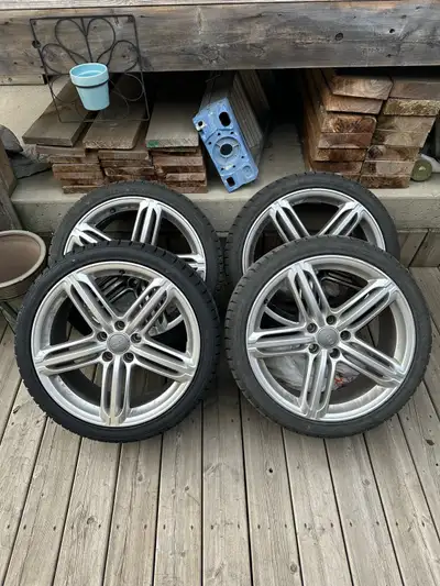 19” Genuine OEM Audi S4 - Peeler Speedline Rims with RoadX - RxFrost WU01 Winter Tires Wheels and ti...