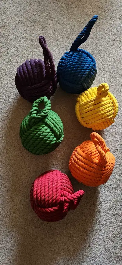 New - Heavy Nautical Rope Ball, View more