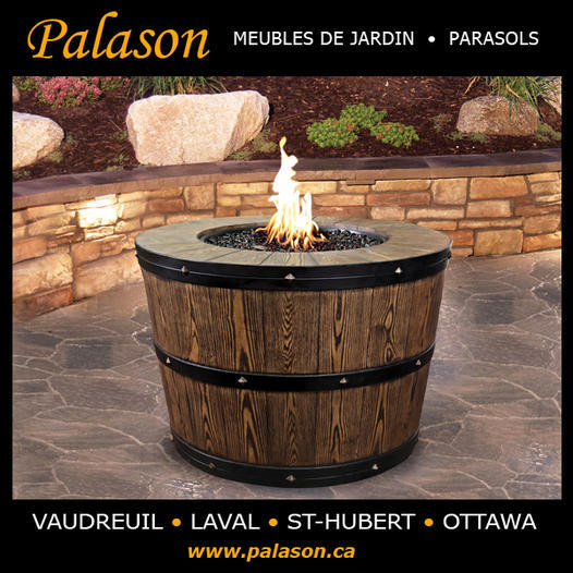 Table de feu extérieure Baril Outdoor Barrel Firepit Fire Table dans Mobilier pour terrasse et jardin  à Ville de Montréal