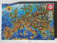 Educa puzzle "La folle carte d'Europe"