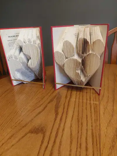 handmade folded book art , View more