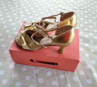 Used Gold Ballroom Dancing Shoes
