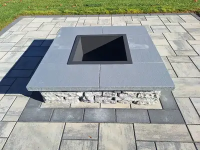 We custom make fire pit inserts fireplace inserts for stone brick and concrete surrounds this protec...