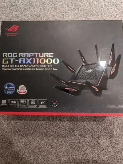 ROG RAPTURE GT-AX11000 TRI-BAND GAMING ROUTER-WIFI6, View more