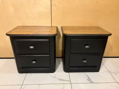Refinished Black Night Stands, View more