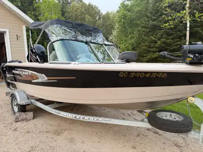 Princecraft 164 sport 2013 Moteur 90hd,Mercury, poles de ski, Downrigger et accessoires, moteur élec...