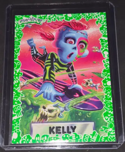 Craniacs series 3 trading card Green Glow Skull Parallel Kelly, View more