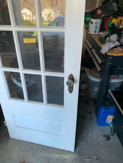 Solid wood interior door with glass, View more