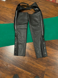 Women motorcycles jackets, pants and leather chaps