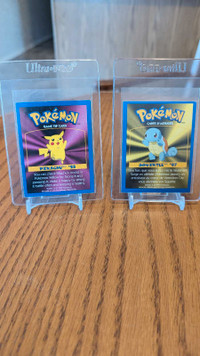 1999 Kellogg's Pikachu & Squirtle Game Tip Pokemon Cards