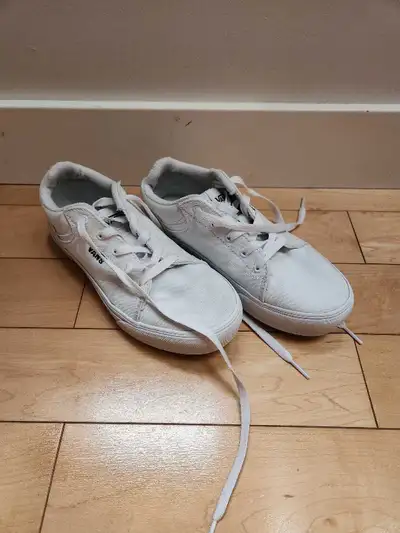 Youth Vans White Canvas Shoes - Size 3.5, View more