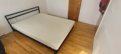 Queen bed with memory foam mattress for sale, View more