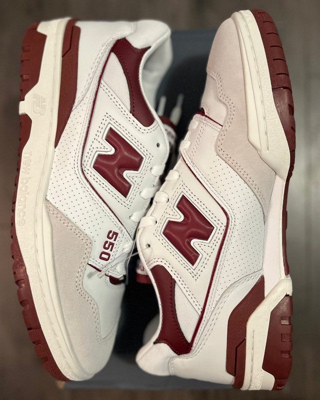 New Balance 550 Sea Salt Burgundy - Size 10 in Men's Shoes in City of Toronto - Image 2