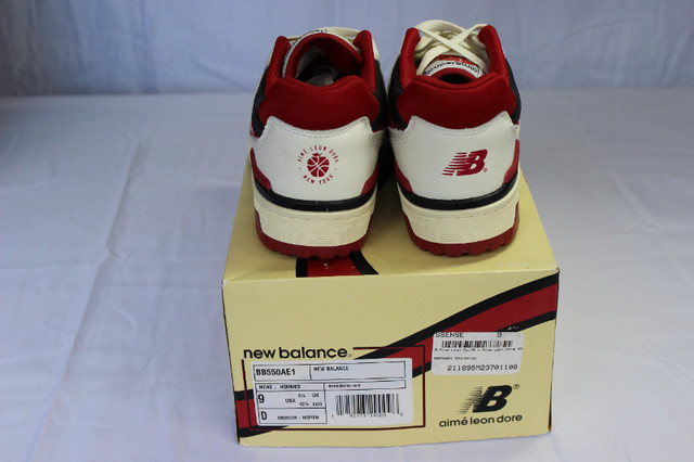 New balance  x ALD, 550's Red. 9/10 worn    once Size 9. in Men's Shoes in City of Toronto - Image 3