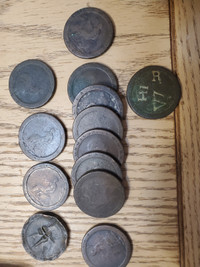 1700's coin lot monnaie coins