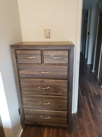 Solid wood tounge and groove dresser.