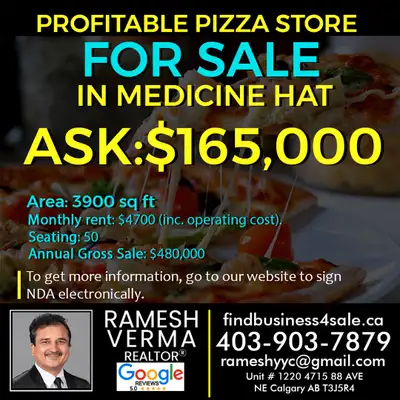 Pizza Store for Sale in Medicine Hat