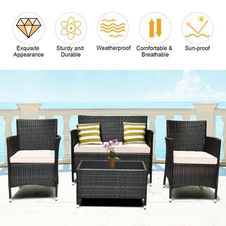 Brand New 4 Piece Rattan Sofa Seating Group with Cushions - Sale in Other in City of Toronto - Image 2