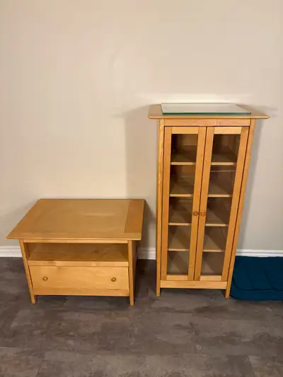 Solid Wood Cabinet & Side Table, View more