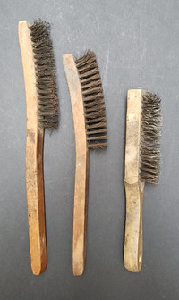 Wire brushes 15, 13 & 11 inches long for cleaning surfaces $5 ea
