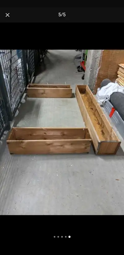 Jardinières en bois recyclé faites à la main très solides, View more